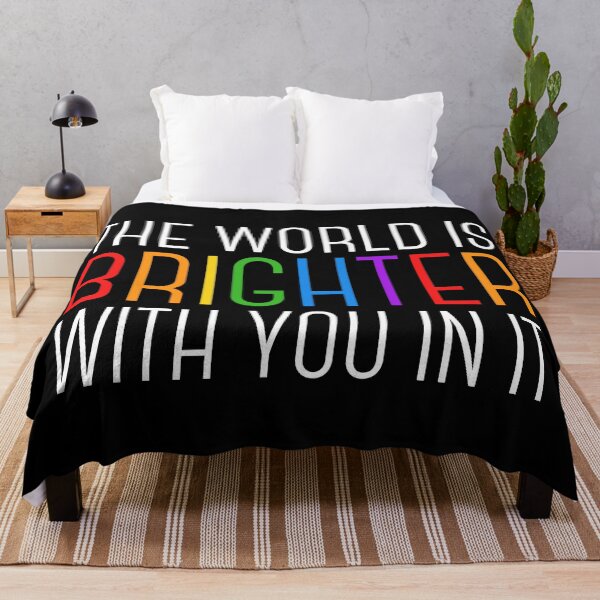 Item preview, The World is Brighter with You In It | Motivational Quote designed and sold by Epic Love Designs.