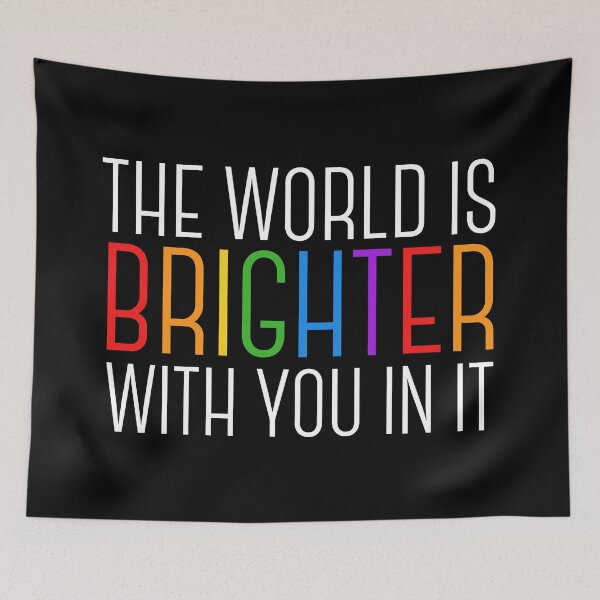 Item preview, The World is Brighter with You In It | Motivational Quote designed and sold by Epic Love Designs.