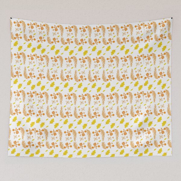 Item preview, Leaves and roses in yellow and orange - Floral Patterns designed and sold by Heavdaiin.