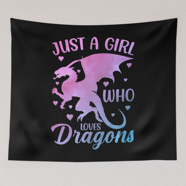 Item preview, Cute Just A Girl Who Loves Dragons Women and Girls, Funny Dragon Saying, Dragons Quote, Dragons Gift Idea designed and sold by RedArtsDesign.
