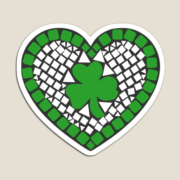 Aperçu de l'œuvre Coeur, trèfle, mosaïque créée et vendue par ZnDigitalPrints.