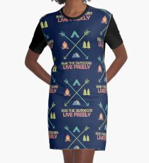 Suchen Sie die Natur - Camping T-Shirt Kleid