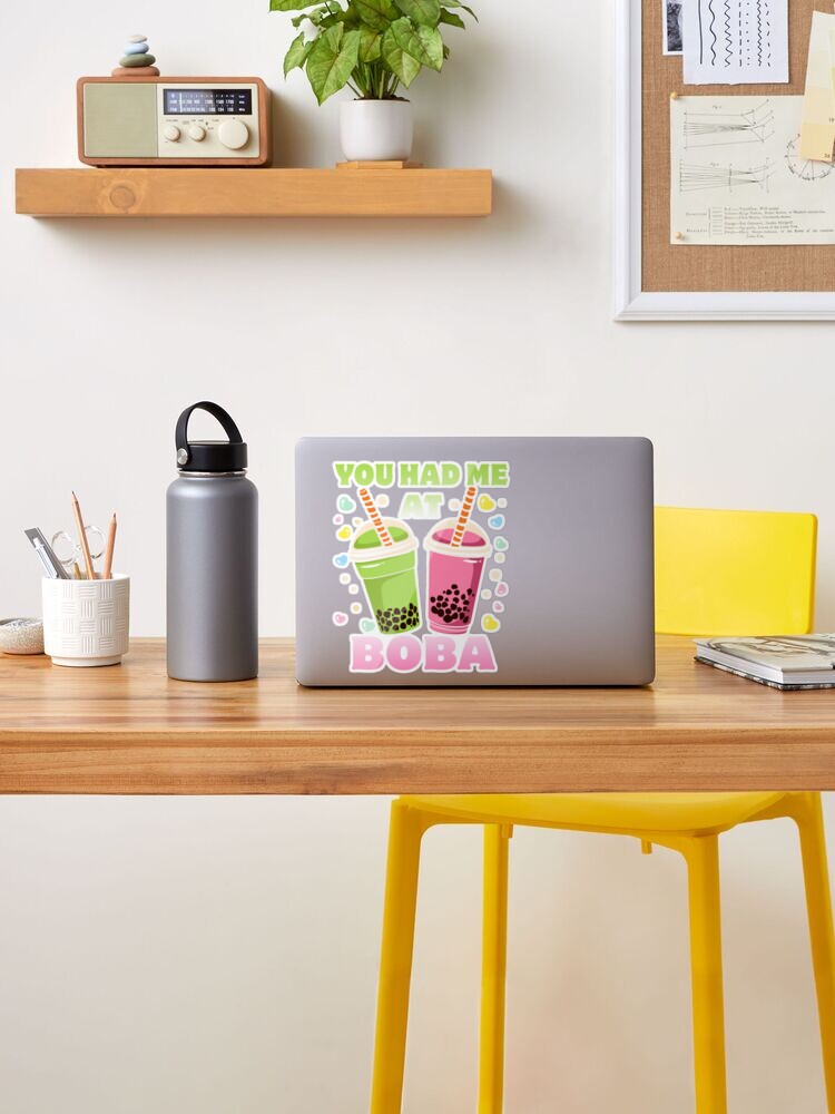 You Had Me At Boba - Boba Tea Gifts Kawaii Bubble Tea Cups Sticker for  Sale by jazminanett