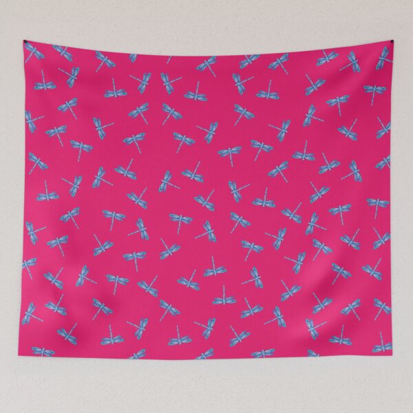 Item preview, Super bright pink dragonfly print designed and sold by Grey-Brunette.