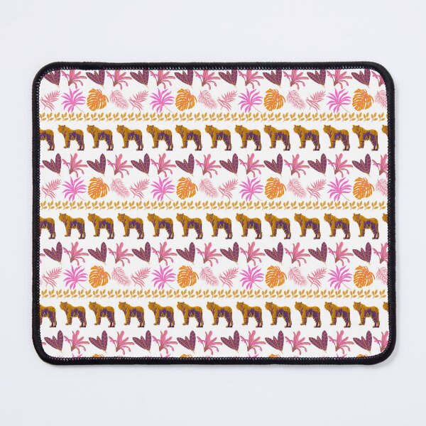 Item preview, Jungle Cats Stripe in Orange and Pink designed and sold by MarcyBrennanArt.