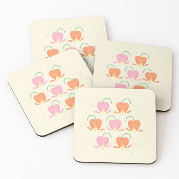 Item preview, Bleeding Hearts Orange Pink  designed and sold by Insvy Design Studio.