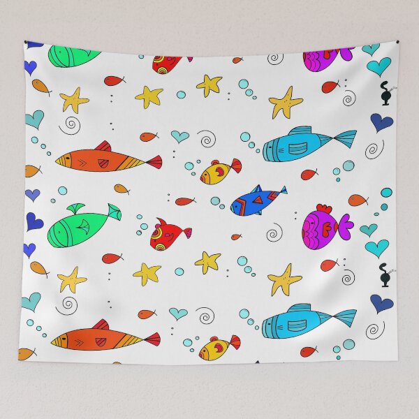 Item preview, Tribal Fishes pattern! designed and sold by VentunoGrammi.