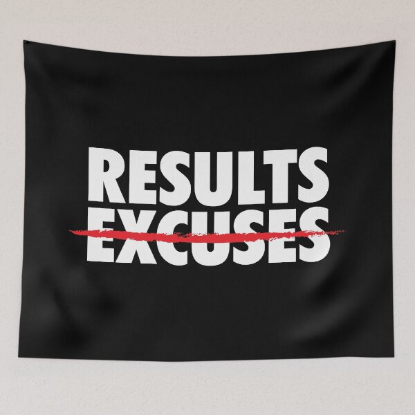 Item preview, Results Not Excuses Motivational designed and sold by Printend _.