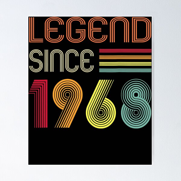 Item preview, 54 Year Old Gifts Legend Since 1968 54th Birthday Retro designed and sold by GeorgesBouvier.