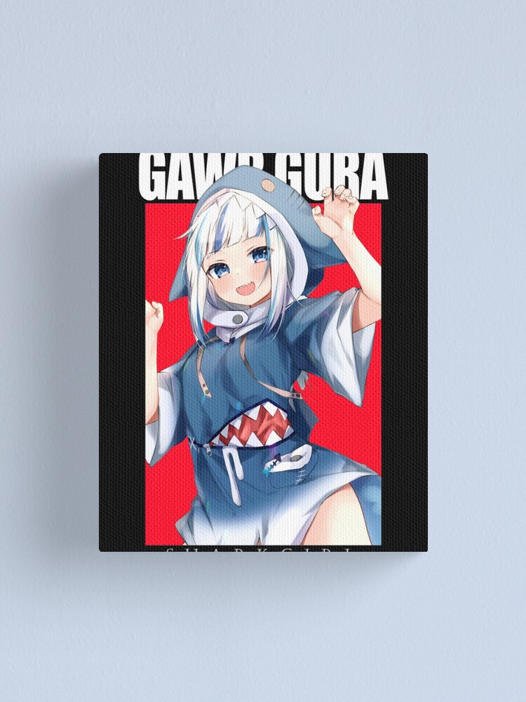 Gawr Gura Holomyth Virtual Youtuber Gamer Kawaii Shark Girl Canvas Print For Sale By Rantymanc