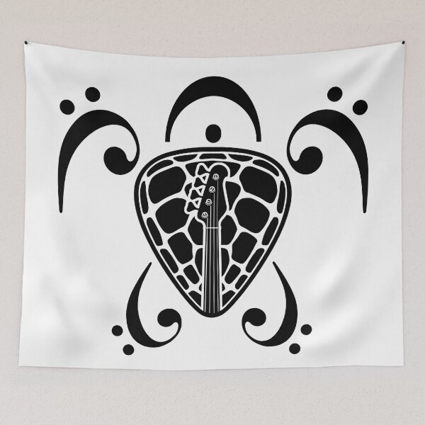 Item preview, BASS PLAYER - TURTLE PLECTRUM BASS CLEF black designed and sold by KoolDsignsMUSIC.