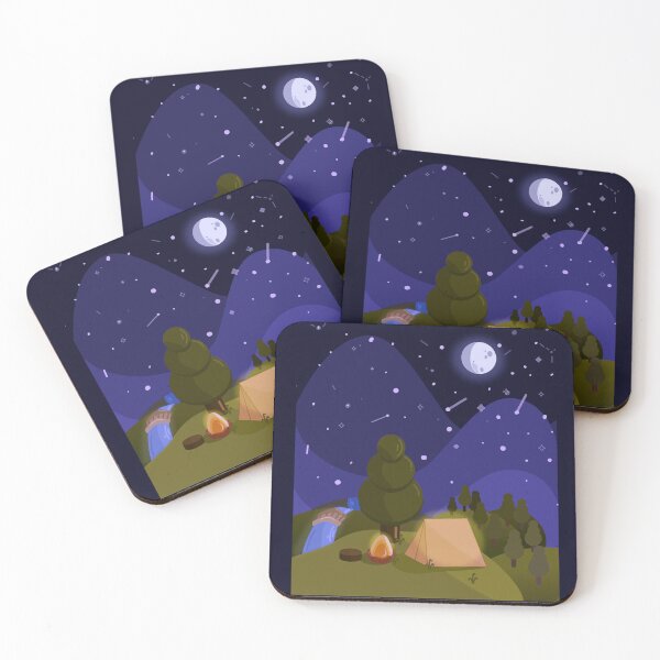Item preview, Night camping forest designed and sold by Liv Arnold.