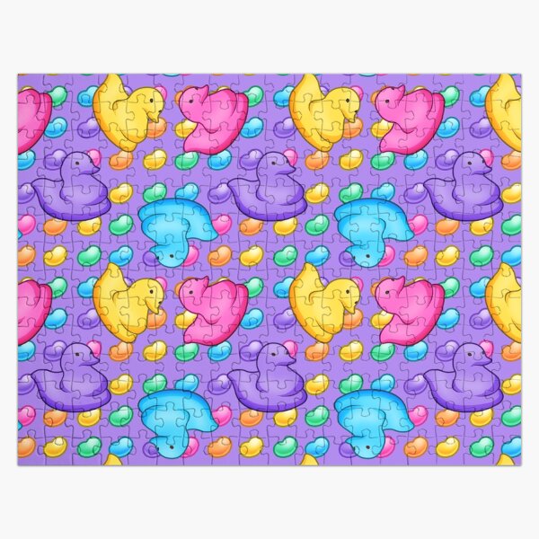 Item preview, Marshmallow Peeps w/ Rainbow Jelly Beans on Purple - Easter Peep Chick designed and sold by Zphal.