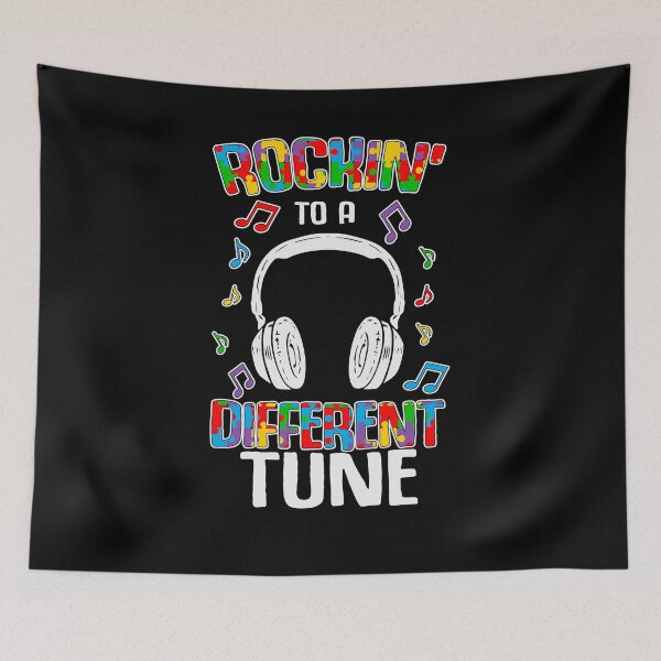 Item preview, Rockin' To A Different Tune Autism Awareness Puzzle Autism Support designed and sold by AlexaTees.