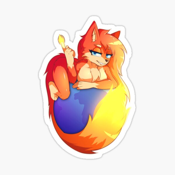 FireFox Furry Sticker For Sale By Dragard Redbubble