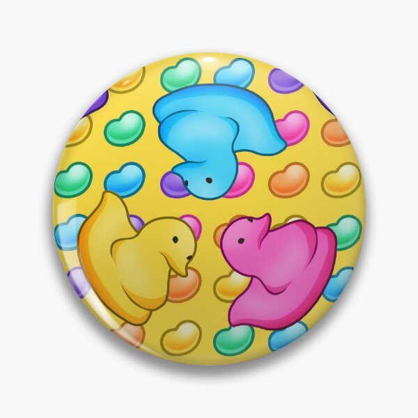 Item preview, Marshmallow Peeps w/ Rainbow Jelly Beans on Yellow - Easter Peep Chick designed and sold by Zphal.
