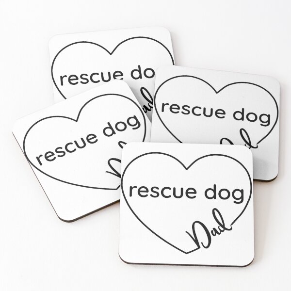 Item preview, Rescue Dog Dad Heart Line Art designed and sold by 8PawsStudio.