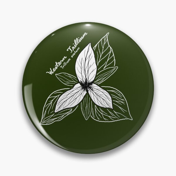 Item preview, Western Trillium flower line art designed and sold by Fernheart Designs.