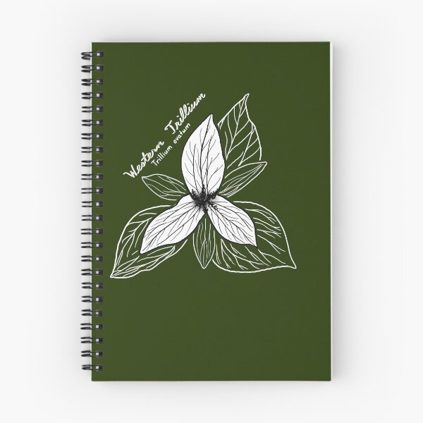 Item preview, Western Trillium flower line art designed and sold by Fernheart Designs.