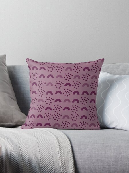 Item preview, Mid Century Half Circles and Dots - Plum Purple designed and sold by Jasrese.