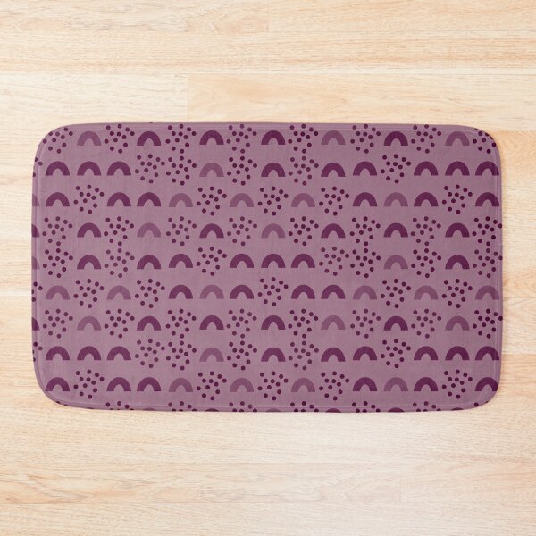 Item preview, Mid Century Half Circles and Dots - Plum Purple designed and sold by Jasrese.