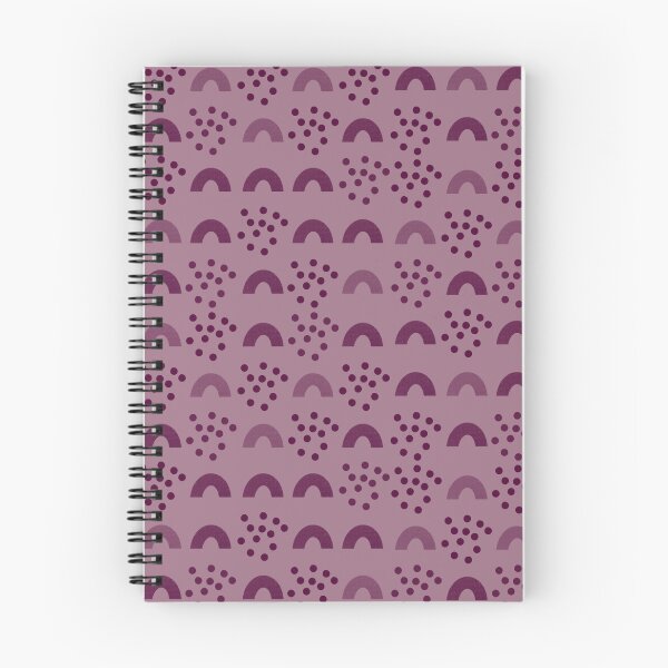 Item preview, Mid Century Half Circles and Dots - Plum Purple designed and sold by Jasrese.