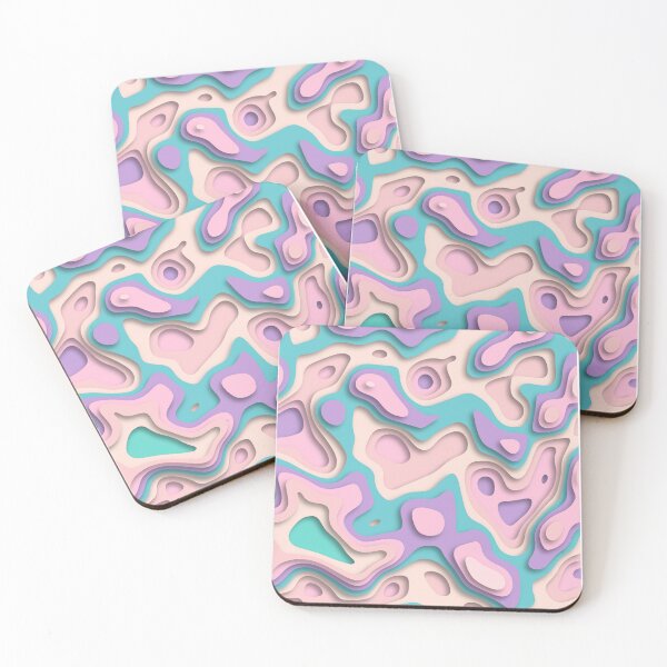 Artikelvorschau, Rosa Pastell Trippy Art Muster - Herzen Pack entworfen und verkauft von StassyDraws.