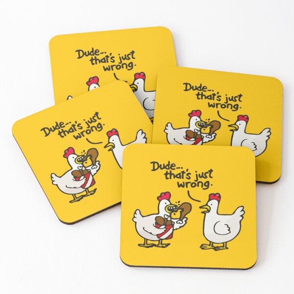 Item preview, DUDE, THAT'S JUST WRONG. FUNNY CHICKEN designed and sold by mrainstream.