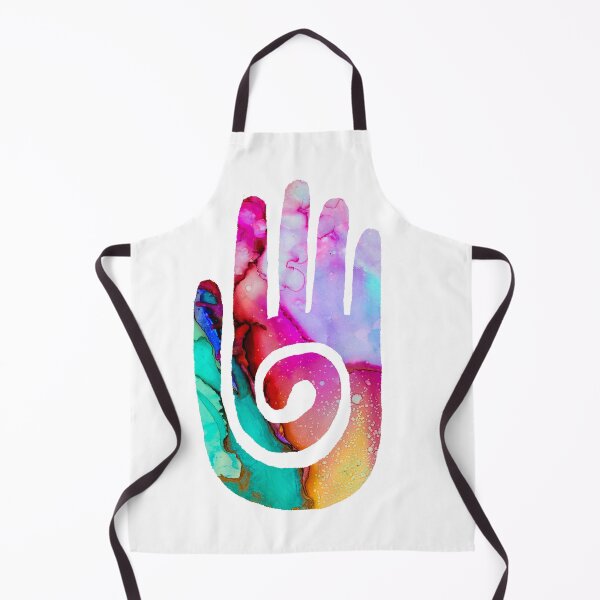 Item preview, Colorful Watercolor Hopi Hand Symbol designed and sold by DoodlesnPoodles.
