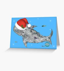 Es wird ein Wal zu Weihnachten! Grußkarte