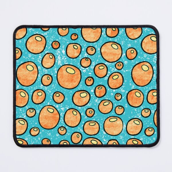 Item preview, Graphic bubbles pattern, bright orange and sky blue 90s abstract bubbles designed and sold by NadiaChevrel.