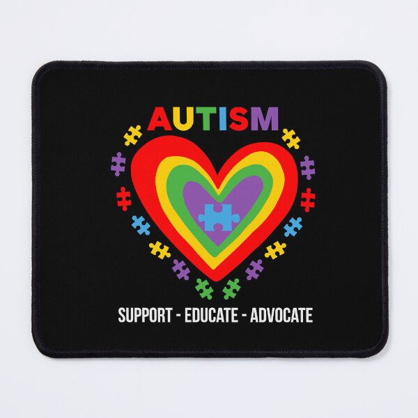 Item preview, Autism Support Educate Advocate Autism Puzzle Heart Support designed and sold by AlexaTees.