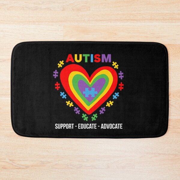 Item preview, Autism Support Educate Advocate Autism Puzzle Heart Support designed and sold by AlexaTees.