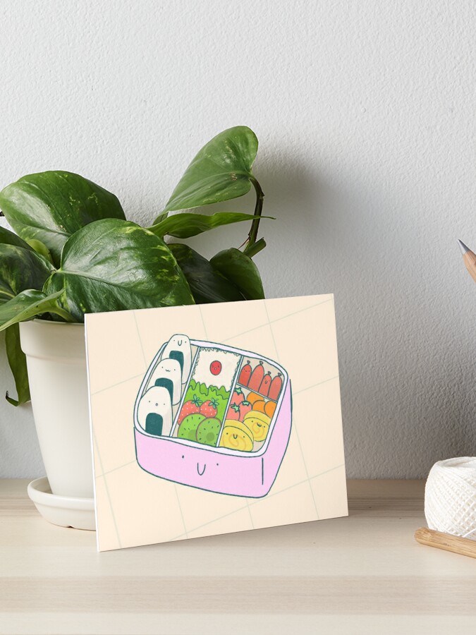 Cute Bento Box Art Board Print for Sale by chaoscorgi