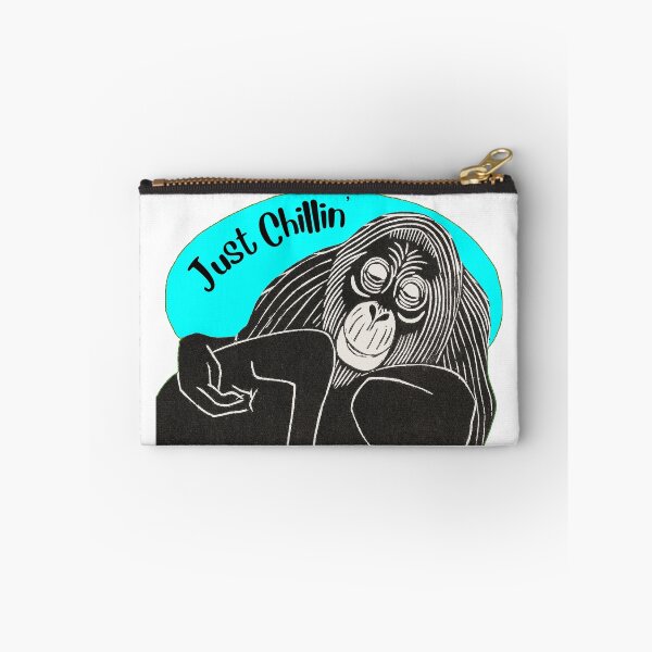 Item preview, Funny Laid-Back Orangutan, Just Chillin’, Blue background designed and sold by hjsmith.