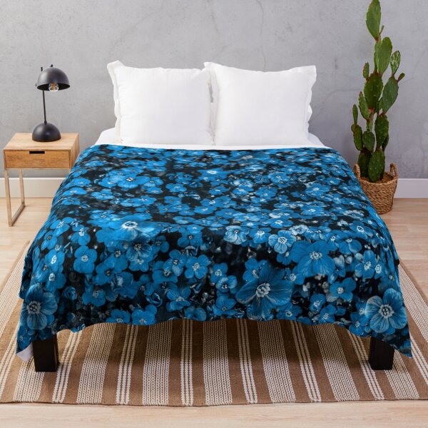 Item preview, Repeating Blue Flowers Floral Pattern designed and sold by nimreninmu.
