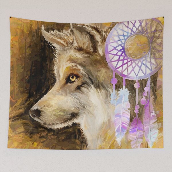 Item preview, Beautiful Wolf painting designed and sold by Credere.