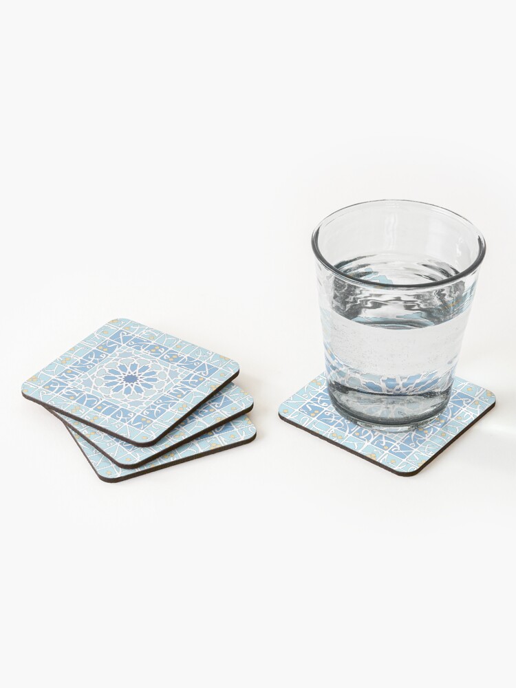 Aperçu 2 sur 5. Dessous de verre (lot de 4) avec l'œuvre Abstraction arabe # 5 créée et vendue par Yaminsohail.