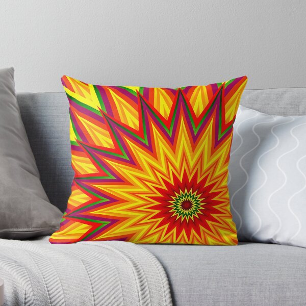 Fractal Sunflower II Throw Pillow