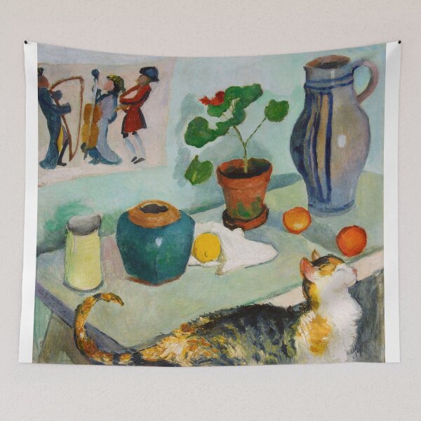 Item preview, August Macke's The ghost in the house stalls: Still life with a cat designed and sold by TeeARTHY.