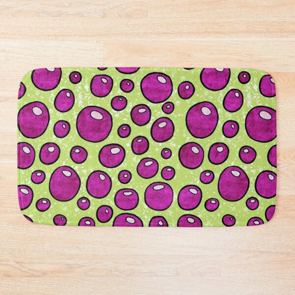 Item preview, Bold graphic bubbles pattern, bright magenta and lime green hippie abstract bubbles designed and sold by NadiaChevrel.