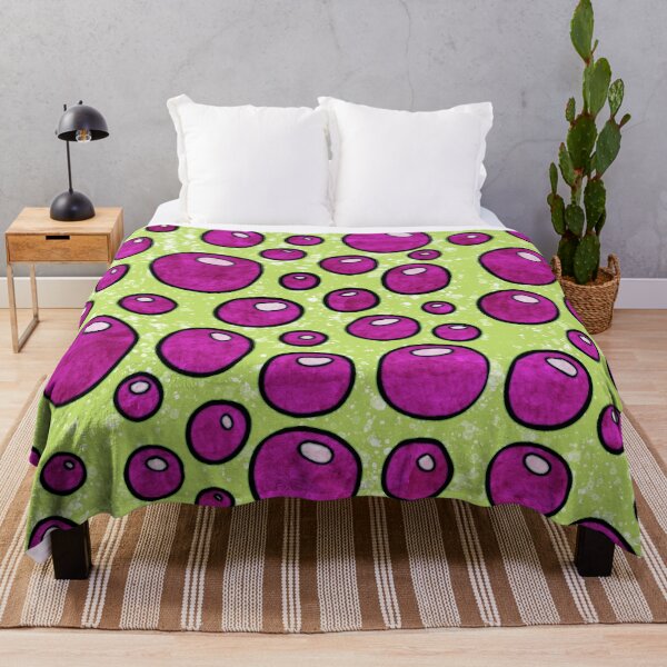 Item preview, Bold graphic bubbles pattern, bright magenta and lime green hippie abstract bubbles designed and sold by NadiaChevrel.