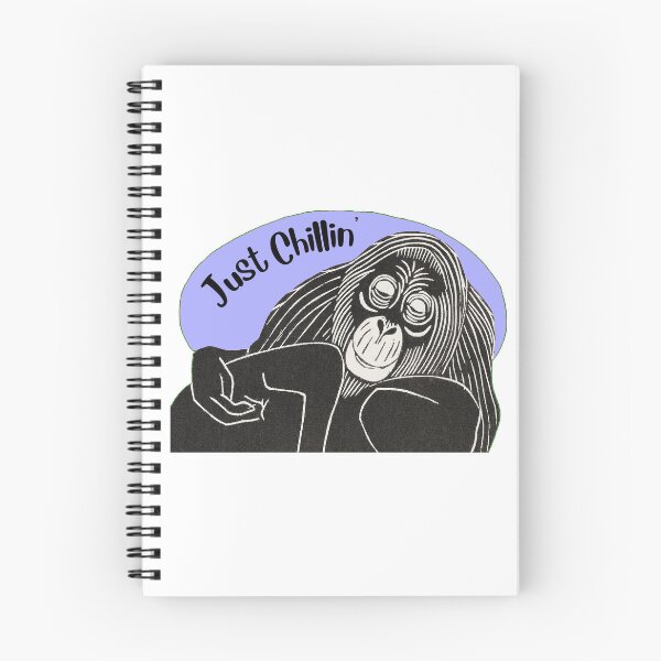 Item preview, Funny Laid-Back Orangutan, Just Chillin’, Purple background designed and sold by hjsmith.