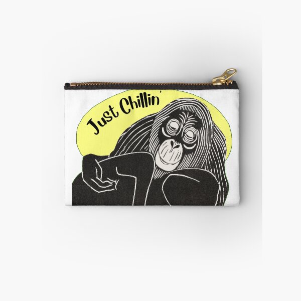 Item preview, Funny Laid-Back Orangutan, Just Chillin’, Yellow background designed and sold by hjsmith.