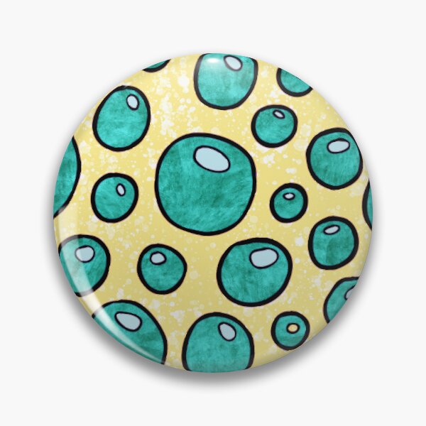 Item preview, Pastel graphic bubbles pattern, bright turquoise and yellow abstract bubbles designed and sold by NadiaChevrel.
