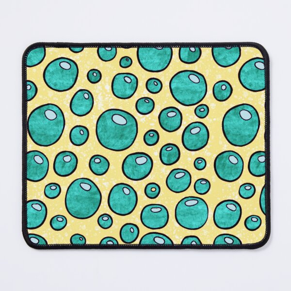Item preview, Pastel graphic bubbles pattern, bright turquoise and yellow abstract bubbles designed and sold by NadiaChevrel.