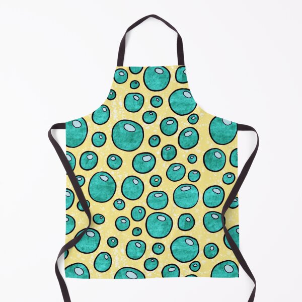 Item preview, Pastel graphic bubbles pattern, bright turquoise and yellow abstract bubbles designed and sold by NadiaChevrel.