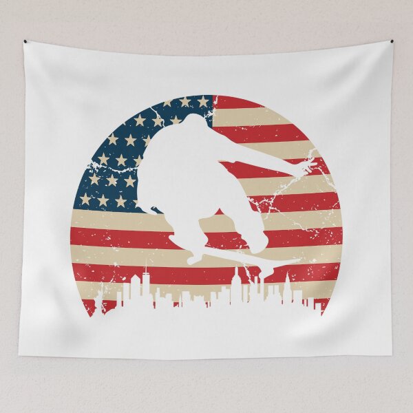 Item preview, Skateboard USA Flag Retro Design designed and sold by davidmurtagh.