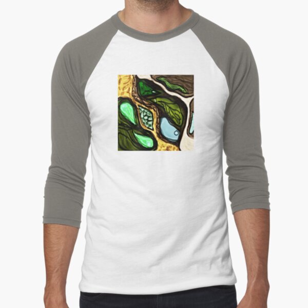 Leaf pattern 1 Baseball ¾ Sleeve T-Shirt