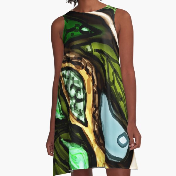 Leaf pattern 1 A-Line Dress